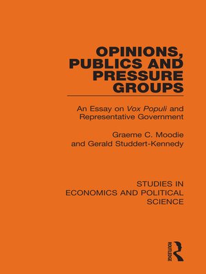 cover image of Opinions, Publics and Pressure Groups